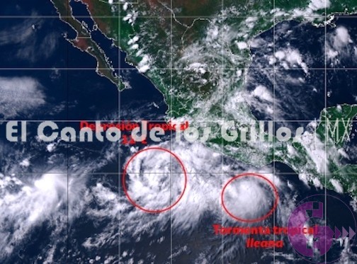 Se forman dos sistemas tropicales en el Pacífico; uno cerca de costas mexicanas