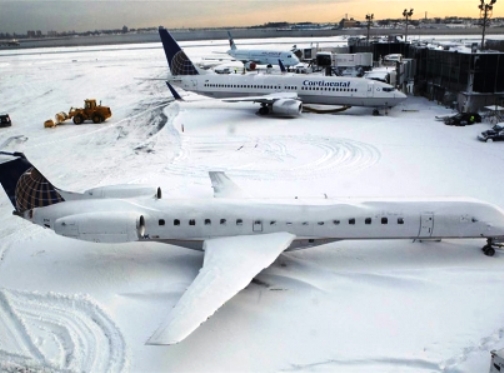 Cancela @interjet seis vuelos hacia Nueva York por tormenta invernal