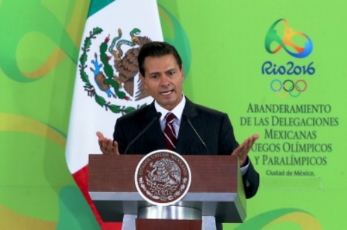 Abandera @EPN a deportistas que participarán en JO de Río