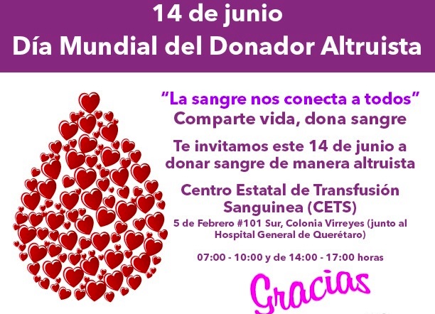 Este 14 de junio, comparte vida donando sangre