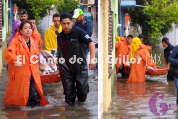 Lluvia provoca caída de casa e inundaciones en cinco colonias de Morelia