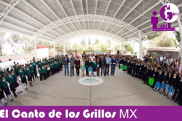 Se alegran alumnos de contar con nueva techumbre en Santa Bárbara la Cueva