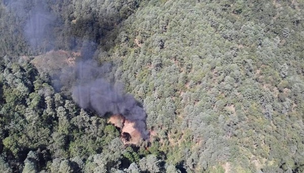 Se desploma helicóptero del Ejército