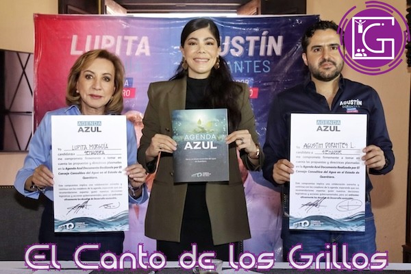 Firman Lupita y Agustín “Agenda Azul” para garantizar agua para todos