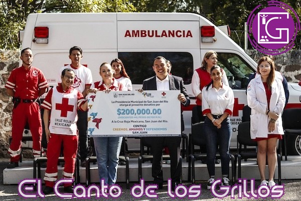 Entrega Roberto Cabrera donativo a Cruz Roja Mexicana