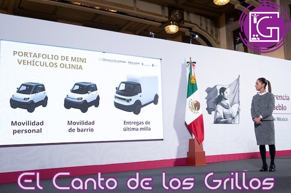 Presenta Claudia Sheinbaum Olinia, primera armadora mexicana de mini vehículos eléctricos