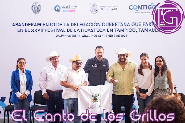 Abandera Kuri a delegación queretana que participará en XXVII Festival de la Huasteca