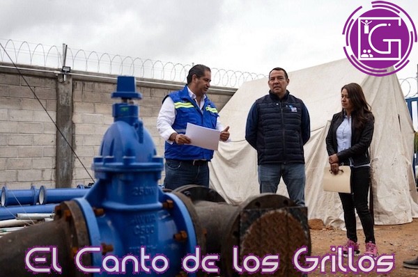 Supervisan Roberto Cabrera y Toño Pérez avance de obra del tanque “Viveros”