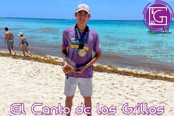 Gana nadador queretano competencia en aguas abiertas Oceanman México 2024