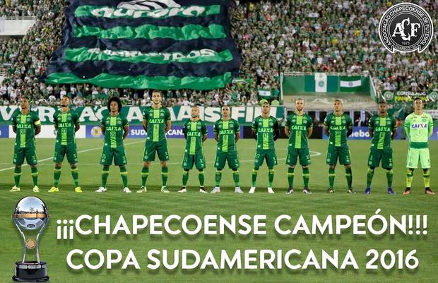 Oficial: Chapecoense, campeón de Copa Sudamericana