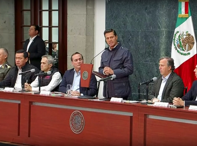 Plantea @EPN coordinación con sector privado para la #reconstrucción