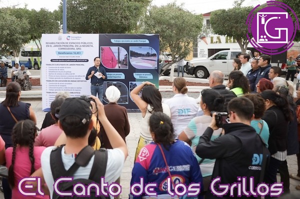 Entrega Chepe Guerrero rehabilitación del Jardín Principal de La Negreta