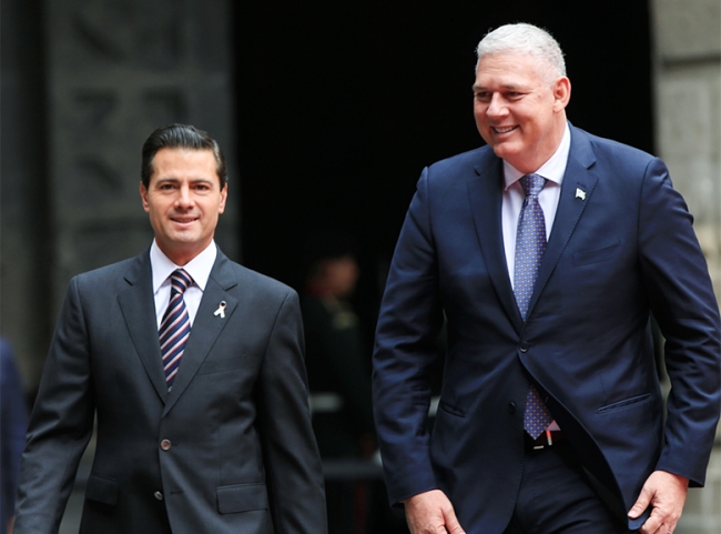 Recibe @EPN al primer ministro de Santa Lucía en Palacio Nacional