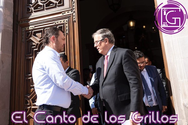 Recibe Mauricio Kuri al canciller Marcelo Ebrard