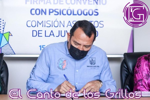 Roberto Cabrera y psicólogas firman convenio para cuidar salud mental de los jóvenes sanjuanenses
