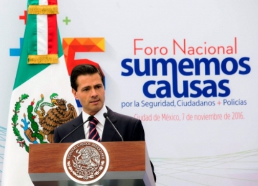 Llama @EPN a sociedad y gobierno a establecer agenda de seguridad