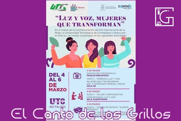 Promueven UTC y Bravo por el Arte equidad de género con actividades culturales