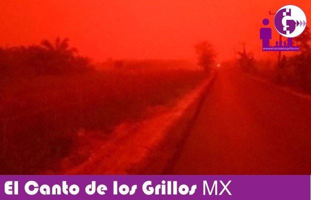 Sorprende cielo rojo en #Indonesia